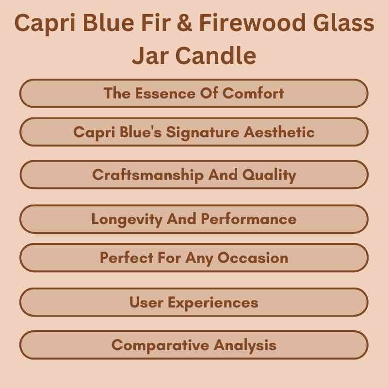 Capri Blue Fir & Firewood Glass Jar Candle