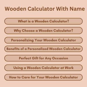 Wooden Calculator With Name