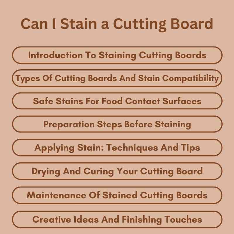Can I Stain a Cutting Board