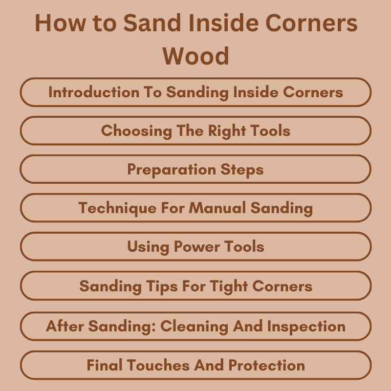 How to Sand Inside Corners Wood